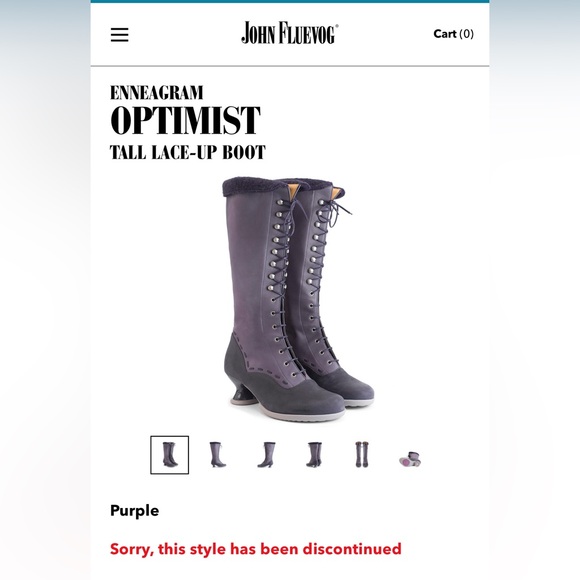 Retired Fluevog Optimist tall lace up boot w/ dust bag and box - Picture 13 of 14